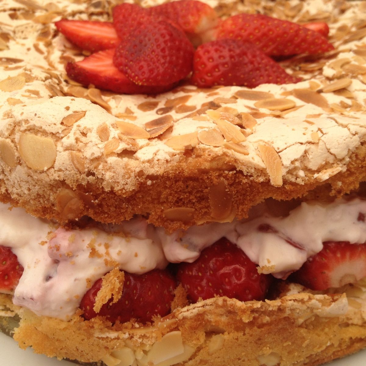 Baiser Torte mit Erdbeer Joghurt Füllung | lovelyliciousme